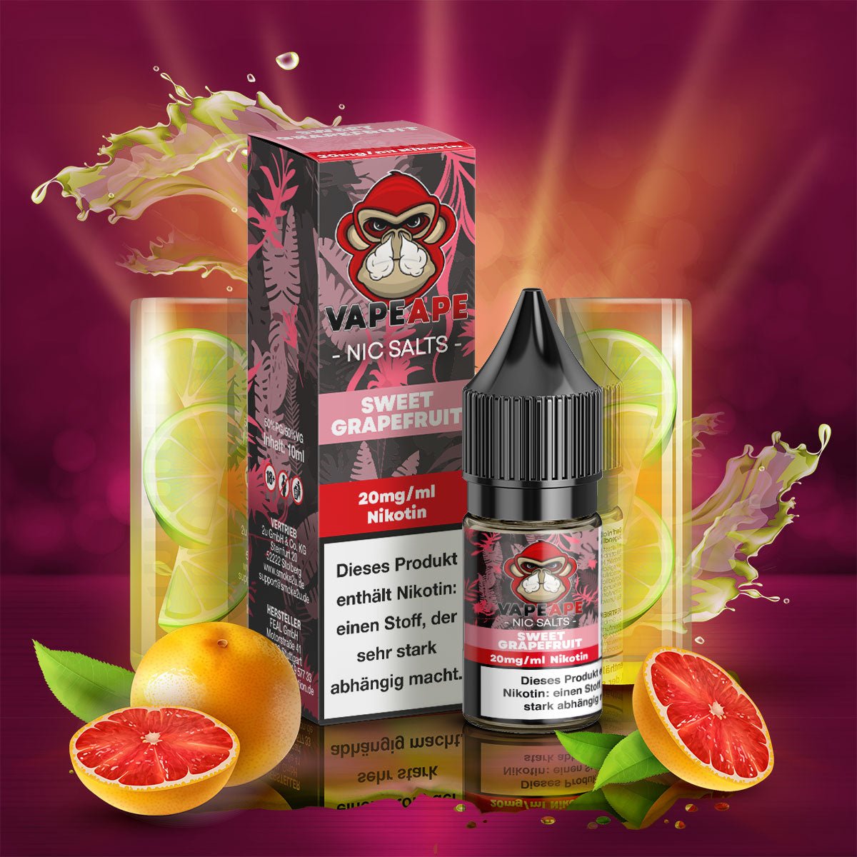 VapeApe Liquid 10ml - Sweet Grapefruit - Twoface