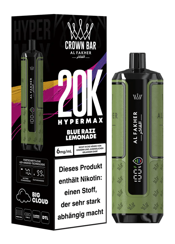 Al Fakher 20k Hypermax - Blue Razz Lemonade - Twoface