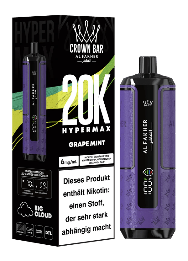 Al Fakher 20k Hypermax - Grape Mint - Twoface