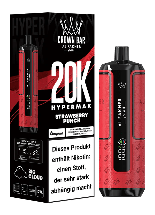 Al Fakher 20k Hypermax - Strawberry Punch - Twoface